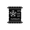Ancient writing line icon. Isolated vector element.