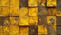 Ancient Yellow Block Wall Texture Collage For Backdrop Or 3d Mapping Royalty Free Stock Photo