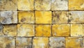 Ancient Yellow Block Wall Texture Royalty Free Stock Photo