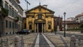 Ancient yellow building in milan