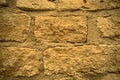 Ancient yellow limestone wall