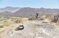 The Ancient Zapotec Ruins of Yagul, Oaxaca, home to well-preserved ruins and stunning views Royalty Free Stock Photo