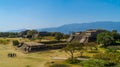 Ancient Zapotec structures inside Monte Alban Archaeological Zone in Mexico