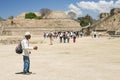 Ancient Zapotec UNESCO World Heritage ruins on Monte Alban, Oaxaca, Mexico Royalty Free Stock Photo