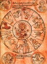 ancient zodiac illustration of christ and apollo
