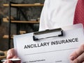 An Ancillary insurance empty application form for signing. Royalty Free Stock Photo