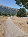 Ancinet greek  theater of dodoni in ioannina perfecture  greece Royalty Free Stock Photo