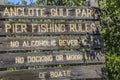 Anclote Gulf Park fishing rules sign