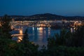 Ancona harbour night view Royalty Free Stock Photo