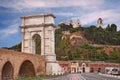 Ancona, Marche, Italy: the ancient Roman arch of Trajan in the port of the city Royalty Free Stock Photo