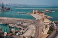 Ancona, Marche, Italy: view of the port on the Adriatic sea with the ancient Roman arch of Trajan Royalty Free Stock Photo