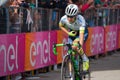 Andalo, Italy May 24, 2016; Esteban Chaves, professional cyclist, passes the finish line of the stage