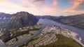Andalsnes city in Norway Royalty Free Stock Photo