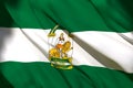 Andalucia Community flag Royalty Free Stock Photo