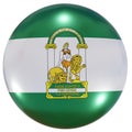 Andalucia Community spanish flag button Royalty Free Stock Photo