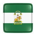 Andalucia flag icon Royalty Free Stock Photo