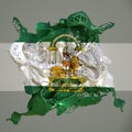 Andalucia flag liquid Royalty Free Stock Photo
