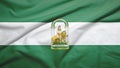 Andalucia of Spain flag Royalty Free Stock Photo