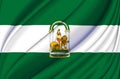 Andalusia waving flag illustration.