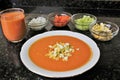 Andalusian gazpacho Andalusian and Spanish cuisine Royalty Free Stock Photo