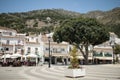 Andalusian old town Mijas during bright sunny day