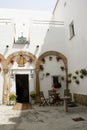 Andalusian patio, details. Royalty Free Stock Photo