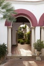 Andalusian Patio in Roc de Sant Gaieta, Tarragona, Spain Royalty Free Stock Photo