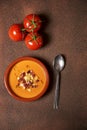 Andalusian Salmorejo, typical spanish healthy food