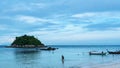 Andaman crystal sea white sand beach at lipe island Royalty Free Stock Photo