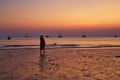 Andaman sea on sunset, Krabi province, Thailand