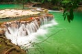 Andaman Thailand outdoor photography of waterfall in rain jungle forest. Trees, PHUKET, Royalty Free Stock Photo