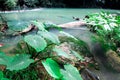 Andaman Thailand outdoor photography of waterfall in rain jungle forest. Trees, PHUKET, Royalty Free Stock Photo