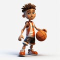 Andantino Junior: 3d Cartoon Basketball Model With Multidimensional Shading