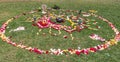 Andean cross, Chakana or Ceremony in homage to Pachamama Royalty Free Stock Photo