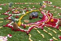 Andean cross, Chakana or Ceremony in homage to Pachamama Royalty Free Stock Photo