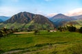 Andean landscape, cultivated fields Royalty Free Stock Photo