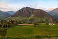 Andean landscape, cultivated fields Royalty Free Stock Photo