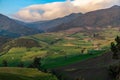 Andean landscape, cultivated fields Royalty Free Stock Photo