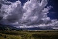 Andean mistic landscape with clowdy skies