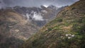 Andean mountain scenery in the Sacred Valley, Cusco, Peru