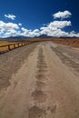 Andean road near Putana river. San Pedro de Atacama. Antofagasta Region. Chile