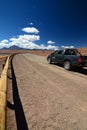 Andean road near Putana river. San Pedro de Atacama. Antofagasta Region. Chile