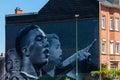 Belgium, Fresco dedicated to Football player Youri Tielemans, Anderlecht and Leicester player