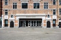 Anderlecht, Brussels Capital Region, Belgium - Brick stone facade of the music school