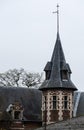 Anderlecht, Brussels Capital Region, Belgium : Decorated tower of the Anderlecht Academy for visual arts