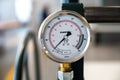Anderlecht, Brussels Capital Region, Belgium - Enerpac manometer of a pressure pump