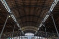 Anderlecht, Brussels Capital Region - Belgium - Symmetric roof of the abattoir, the old slaughterhouse