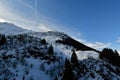 Andermatt in Autumn with snow Swiss swizerland alps Royalty Free Stock Photo