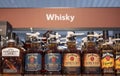 Andernach Germany 04.01.2020 liquor store, bottles with Jim Beam Kentucky straight whiskey with sign Royalty Free Stock Photo