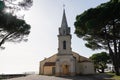 Andernos city Saint Eloi church in Bassin d`Arcachon france